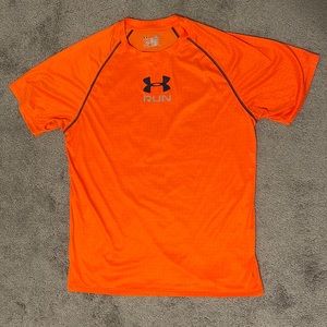 Under Armour orange running shirt